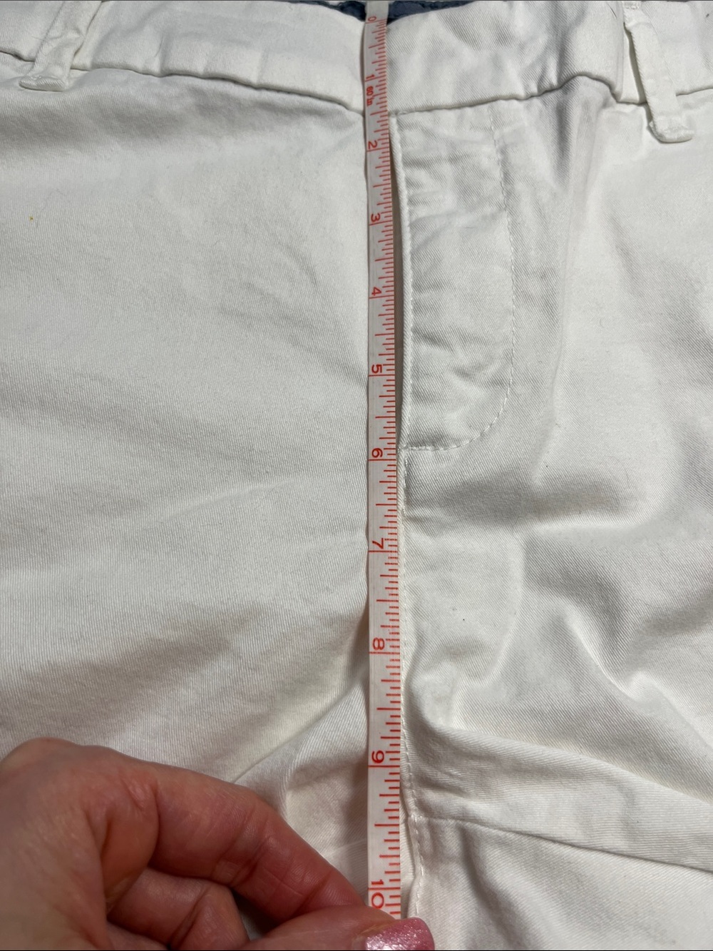 Tommy Hilfiger White Bermuda Shorts Size 8 Cotton Stretch Classic Preppy - Picture 9 of 10